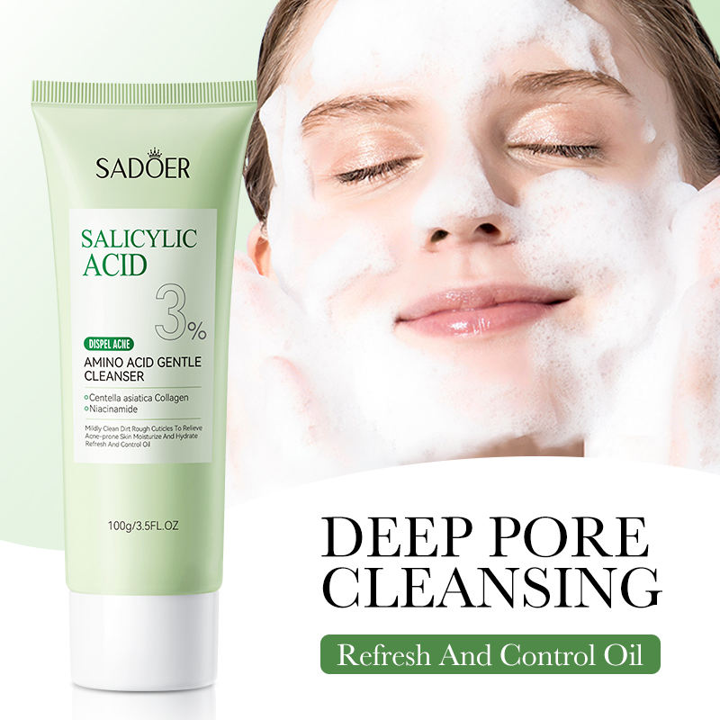 BIOAOUA Tea Tree Salicylic Acid Facial Cleanser – Deep Cleansing Face Wash for Oily & Acne-Prone Skin