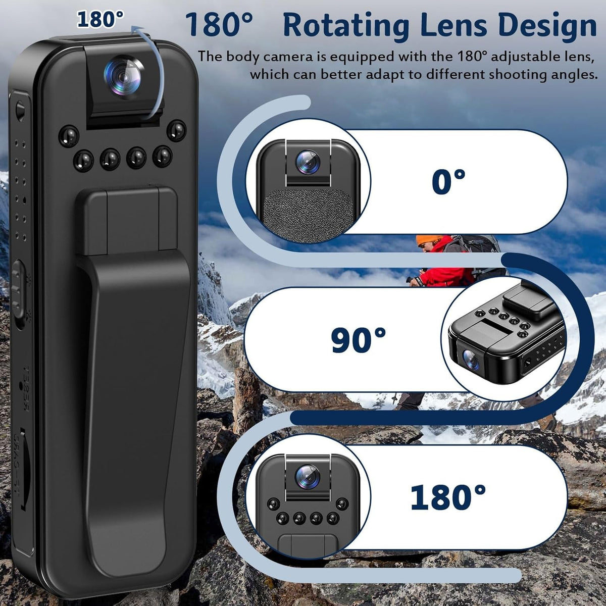 Portable HD Body Camera – Mini Video Recorder with Night Vision