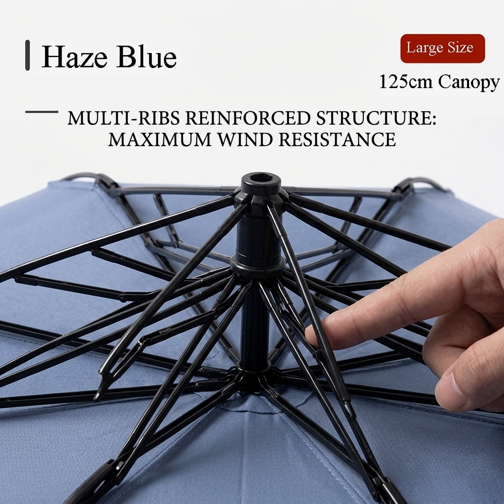 Automatic Large Umbrella – Oversized Canopy with Reinforced Frame, Thickened Fabric & Dual-Use Design