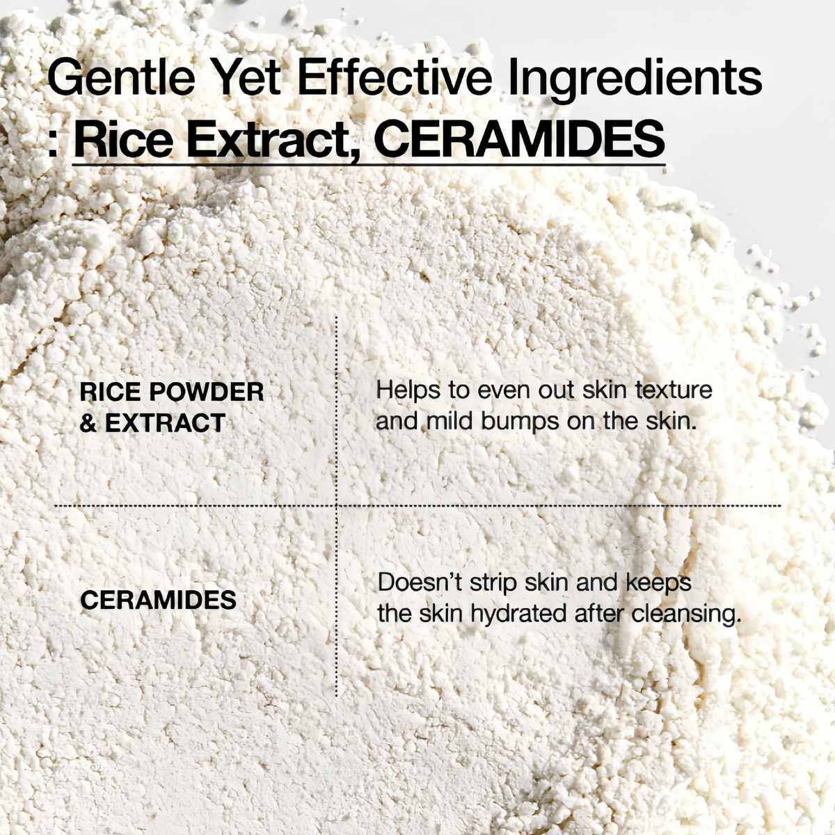 Organic Rice Enzyme Face Wash Powder Deep Cleansing