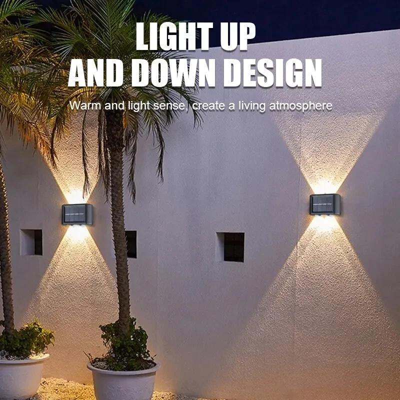 LED Solar Fence Lights – Waterproof Solar-Powered Wall Lamps for Garden & Outdoor Lighting
