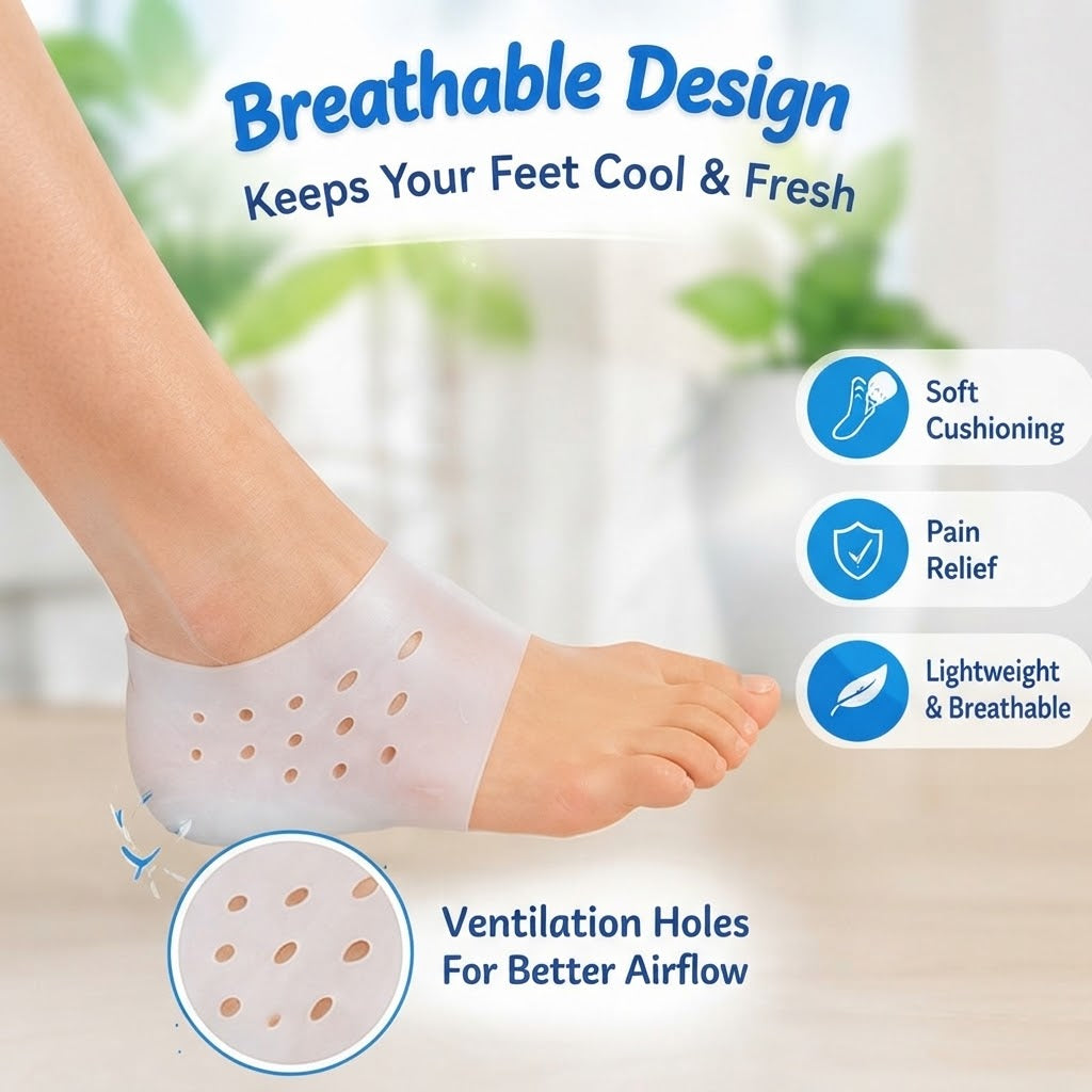 Silicone Gel Heel Pads – Cushioned Insoles for Everyday Foot Comfort
