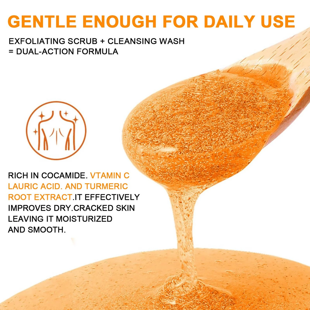 Turmeric & Vitamin C Body Wash – Hydrating Exfoliating Shower Gel
