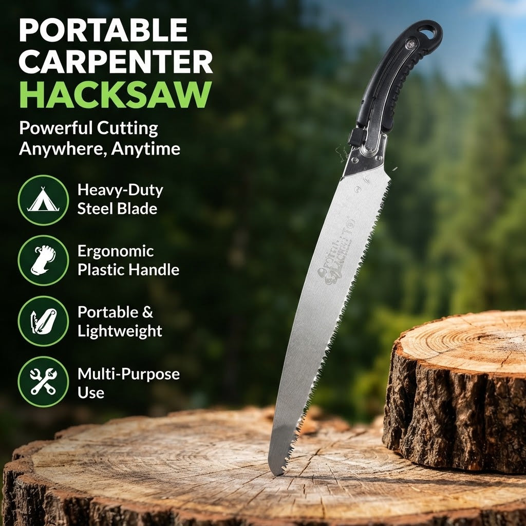 Portable Carpenter Handsaw – Heavy-Duty Hand Saw with Plastic Handle