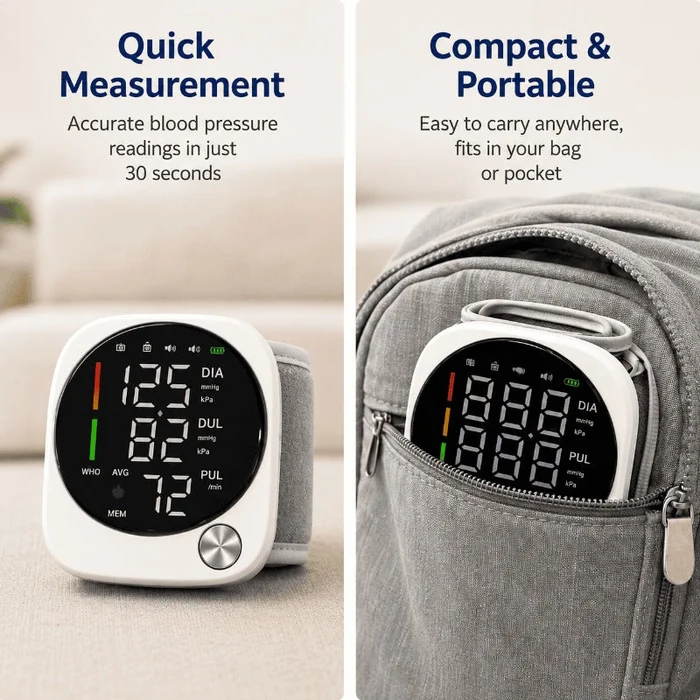Digital Wrist Blood Pressure LCD Display Automatic Monitor