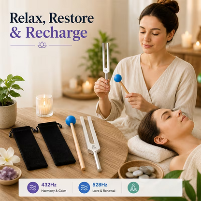 Sound Therapy Tuning Fork Set – Frequency Wellness & Relaxation Tool