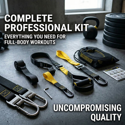 Professional Suspension Trainer Straps – Adjustable Nylon Sling Workout System for Full-Body Fitness