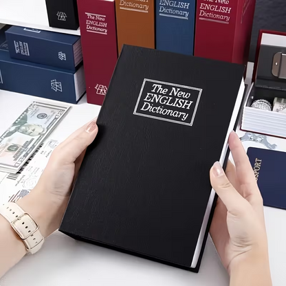 Book Safe with Combination Lock Hidden Steel Security Box