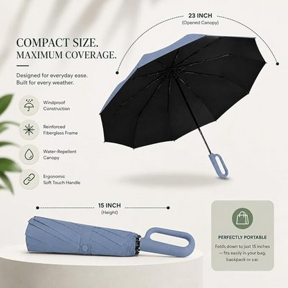 Automatic Large Umbrella – Oversized Canopy with Reinforced Frame, Thickened Fabric &amp; Dual-Use Design