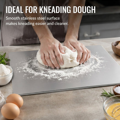 19" Stainless Steel Cutting Board Non-Slip Kitchen Chopping Board