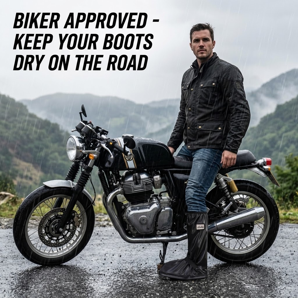 Waterproof Overshoes – Anti-Slip Motorcycle & Cycling Rain Shoe Covers with Thickened Sole