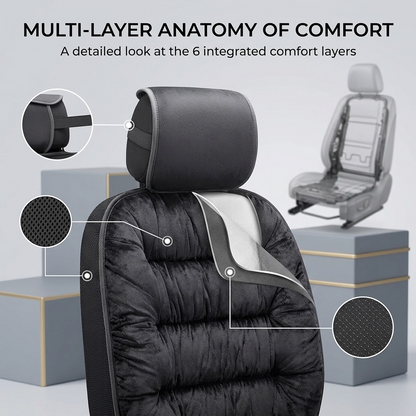 Fluffy Fuzzy Car Seat Covers – Universal Cotton Full Set for Auto Interiors