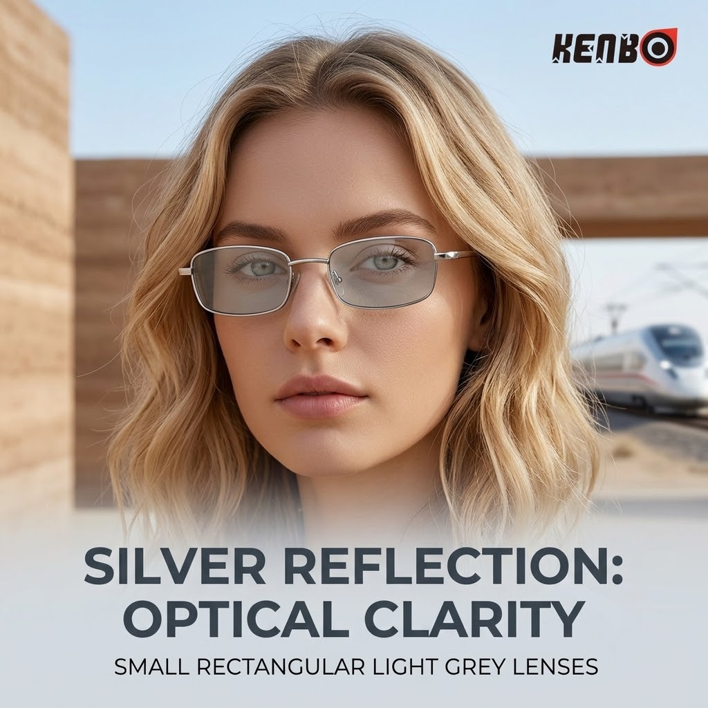 Kenbo Retro Rectangular Sunglasses – Small Metal Frame Fashion Eyewear for Men & Women