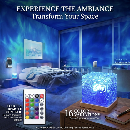 Water Ripple LED Lamp – Ambient Wave Light for Home Decor
