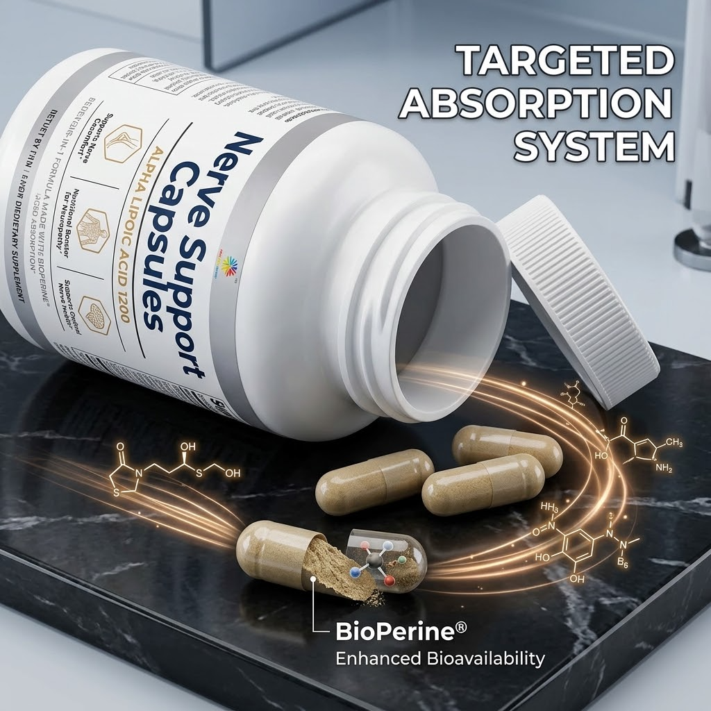 Nerve Support Capsules – Antioxidant & Energy Support Supplement for Nerve Health
