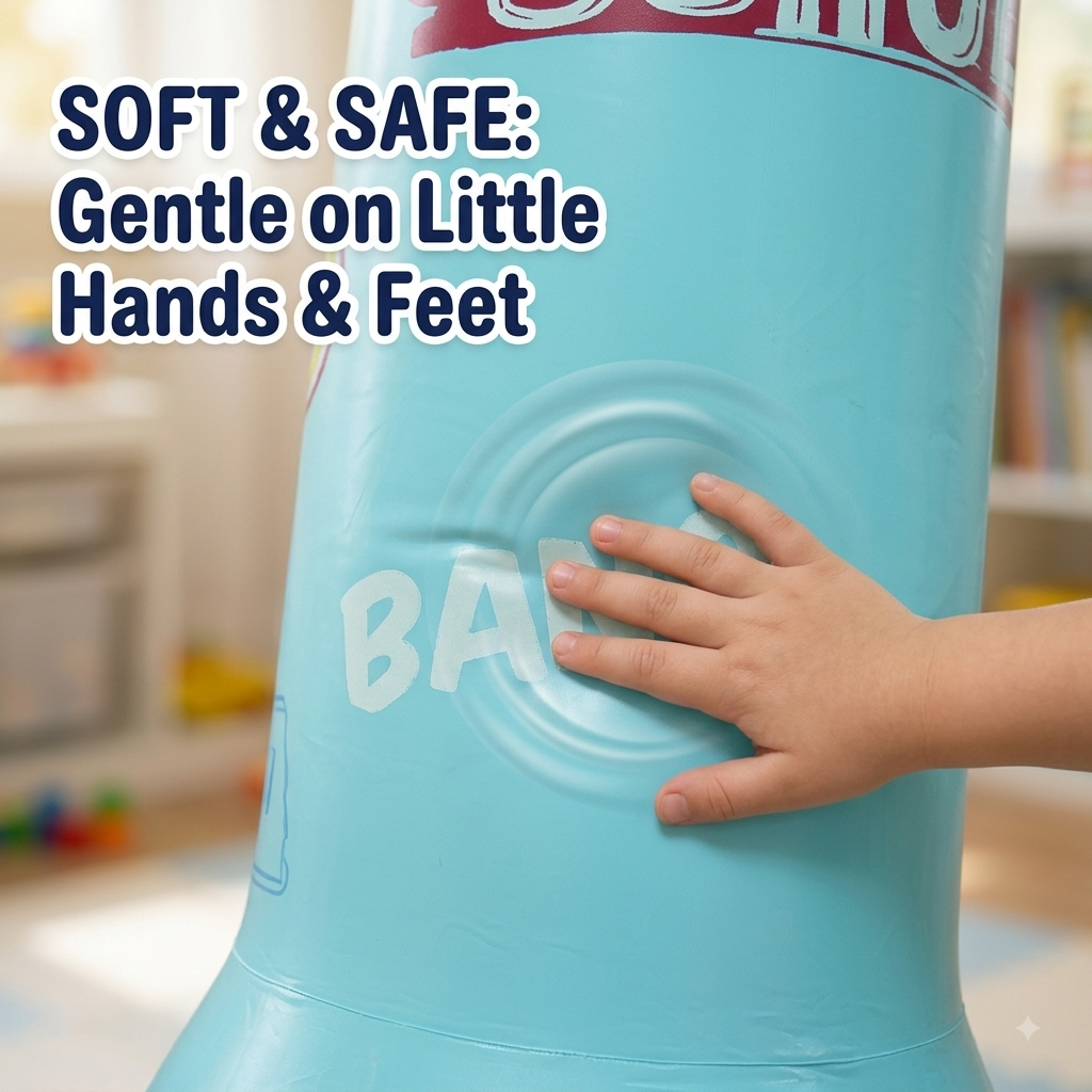 Kids Inflatable Punching Bag – Thickened PVC Standing Boxing Column for Active Play