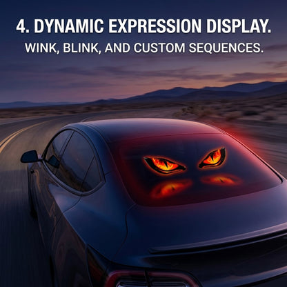 Window LED Ambient Display Light – Dynamic Emoticon Sign & Decorative Car Light Kit