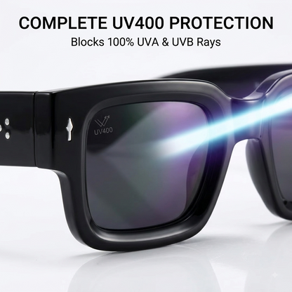 New Fashion Small Square Sunglasses for Women &Men – Retro Thick Frame UV400 Shades