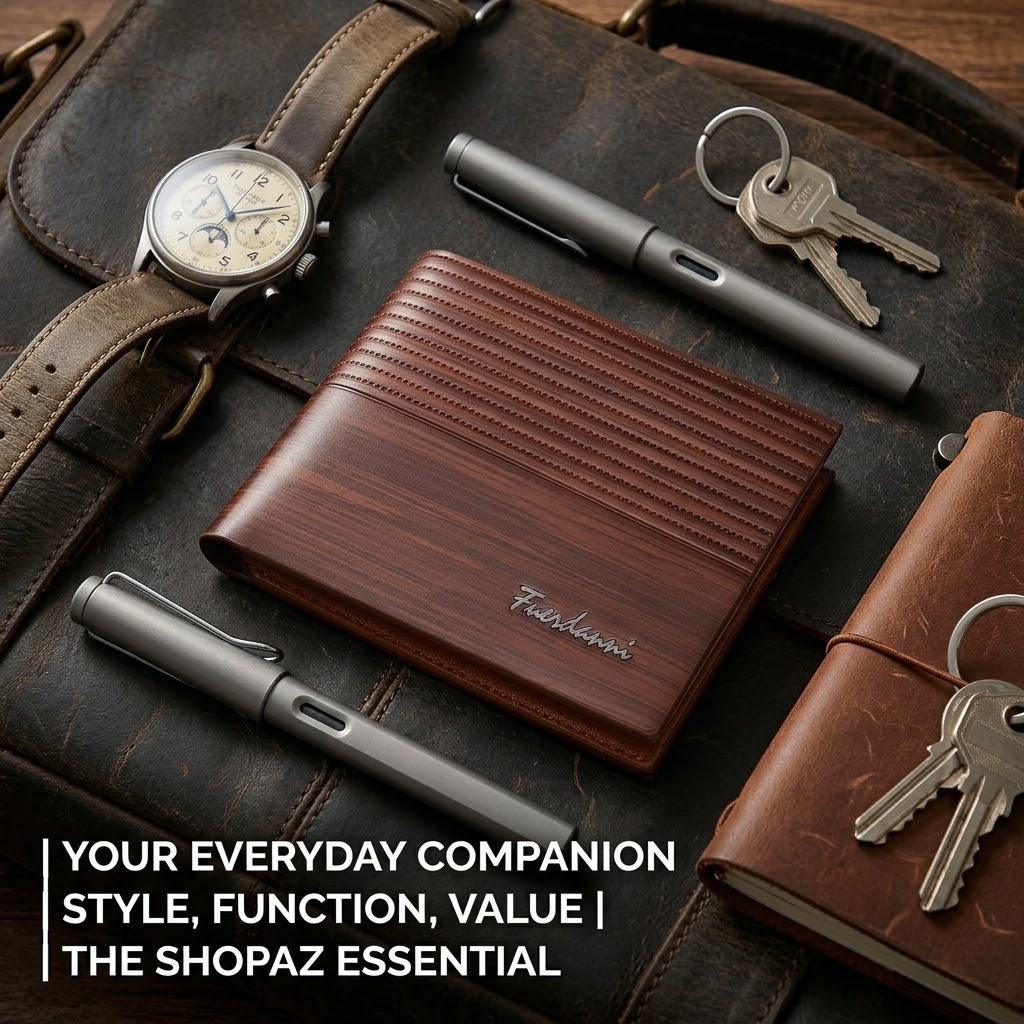 Men’s Leather Wallet – Compact Cowhide & PU Leather Short Bifold Wallet
