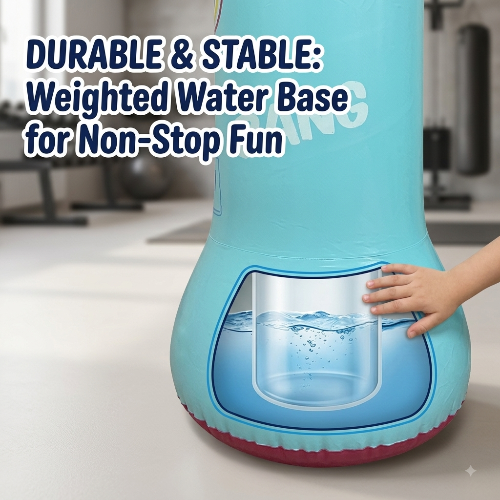 Kids Inflatable Punching Bag – Thickened PVC Standing Boxing Column for Active Play