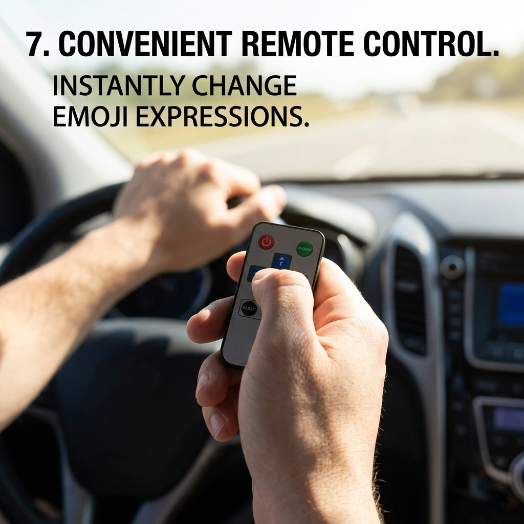 Window LED Ambient Display Light – Dynamic Emoticon Sign & Decorative Car Light Kit
