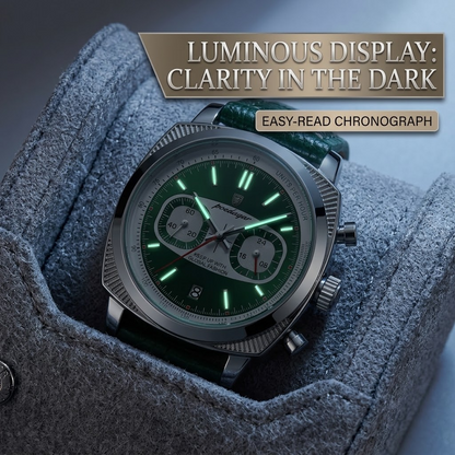 Poedagar 838 Luxury Men’s Watch – Leather Strap Chronograph Quartz Business Watch