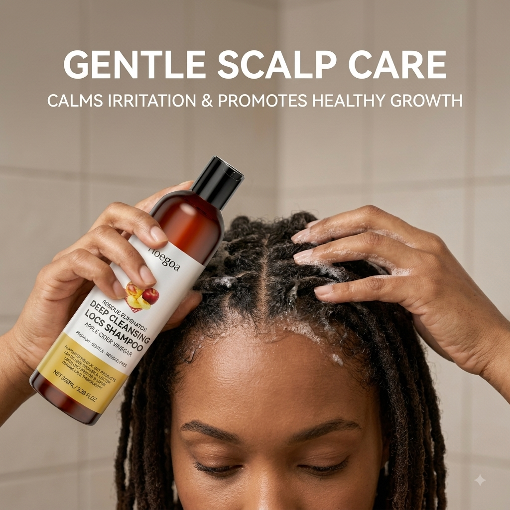 Organic Apple Cider Vinegar Hair Care Set – Dreadlock Cleaning Cream & Gentle Scalp Care for Women