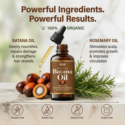 Organic Batana Hair Oil Rosemary Infused Moisturizer for Damaged Hair