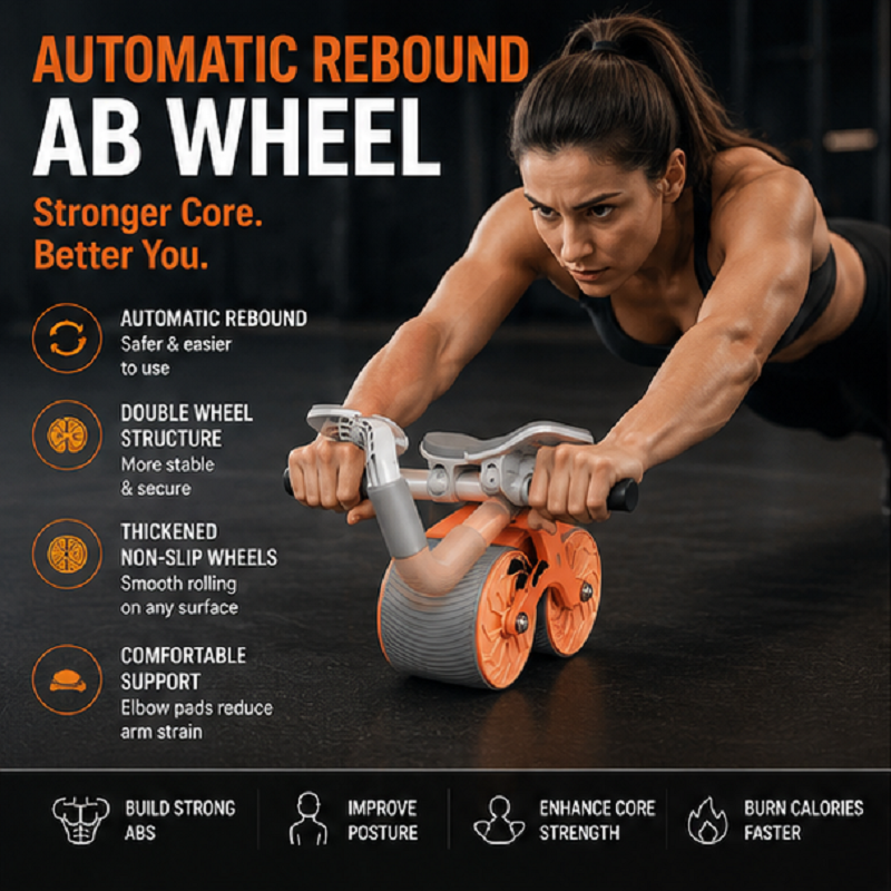 Automatic Rebound Ab Wheel – Abdominal & Core Training Equipment
