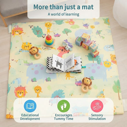 Kids Foldable Foam Play Mat – Educational Puzzle Crawling Mat