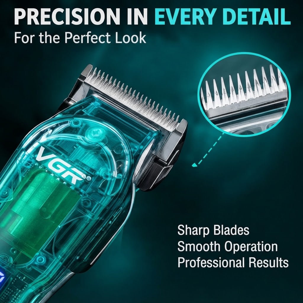 VGR V-660 Professional Hair Clipper Rechargeable Trimmer for Men