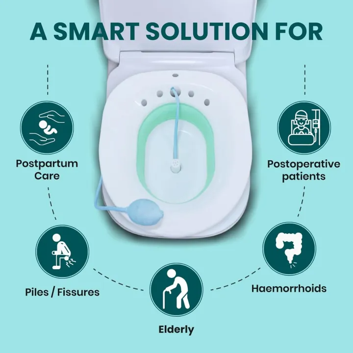 Foldable Postpartum Sitz Bath – Portable Toilet Seat Bidet Basin