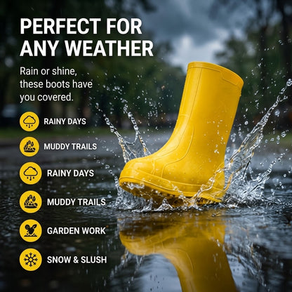 Unisex TPE Rain Boots Waterproof Non-Slip Shoes