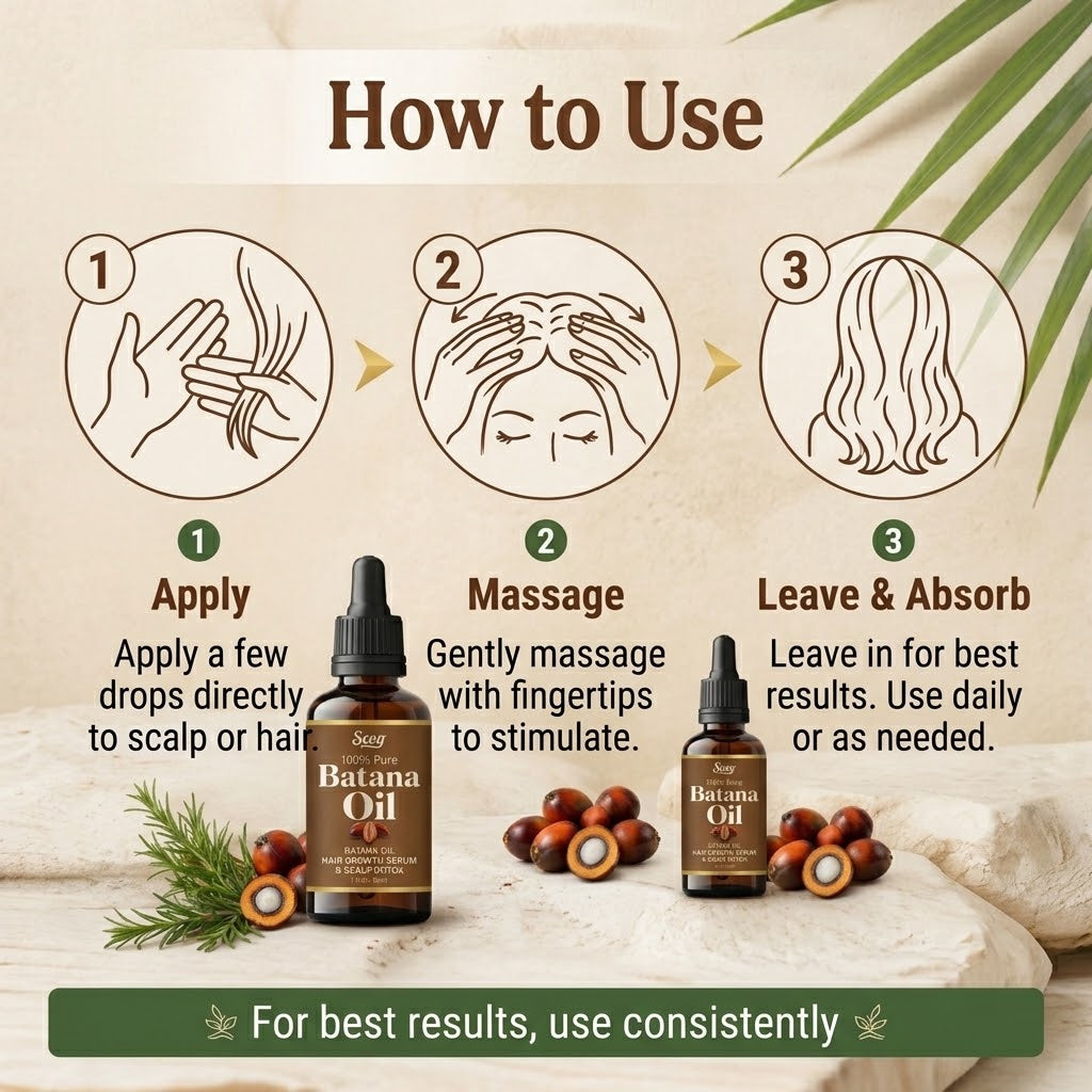 Organic Batana Hair Oil Rosemary Infused Moisturizer for Damaged Hair