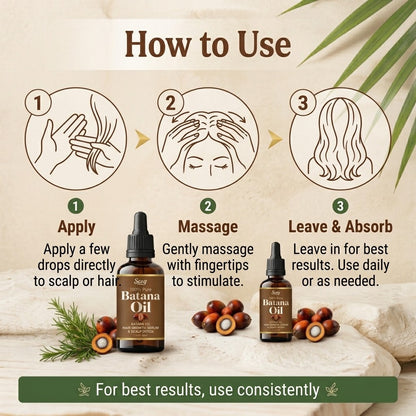 Organic Batana Hair Oil Rosemary Infused Moisturizer for Damaged Hair