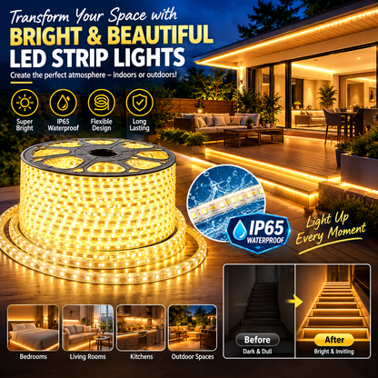 High-Brightness LED Strip Light – IP65 Waterproof Flexible Light Bar