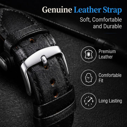 Men’s Chronograph Quartz Watch – Waterproof Design with Luminous Hands