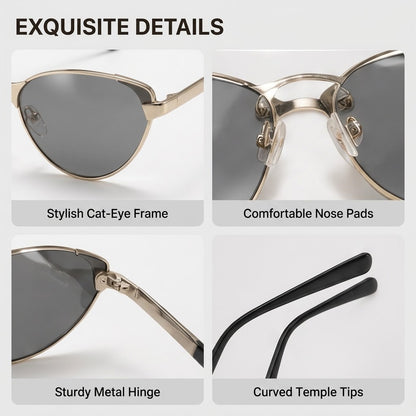 Cat-Eye Sunglasses American Retro Style with UV400 Protection