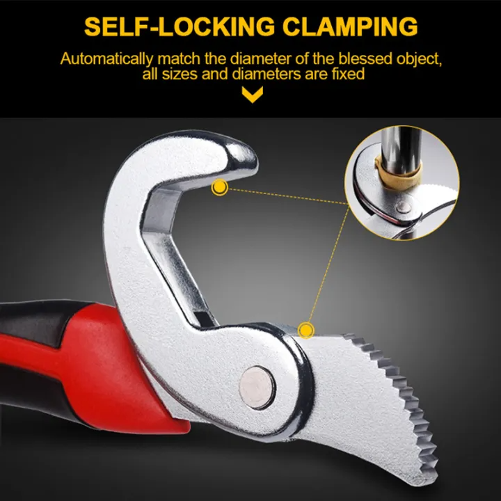 Universal Steel Adjustable Wrench – 6–32mm Double-Ended