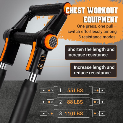 3-in-1 Rotating Arm Trainer Chest & Arm Home Gym Equipment