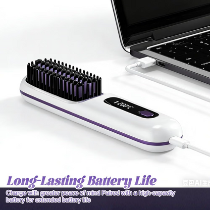 Wireless Hair Straightening Comb Smoothing & Styling Brush