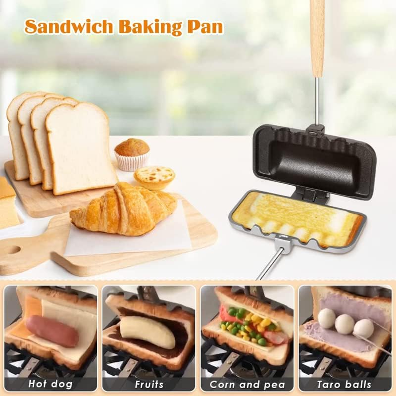 Double-Sided Non-Stick Sandwich Pan – Flip Grill Skillet for Pancakes &amp; Breakfast