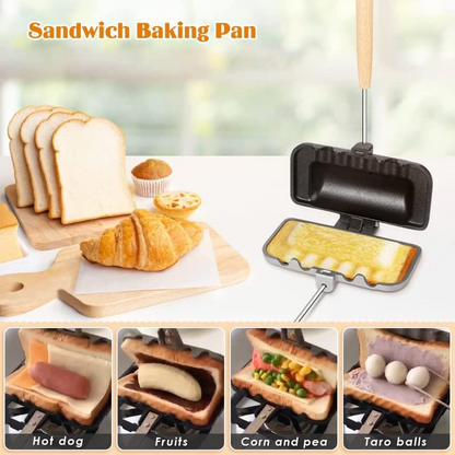 Double-Sided Non-Stick Sandwich Pan – Flip Grill Skillet for Pancakes &amp; Breakfast