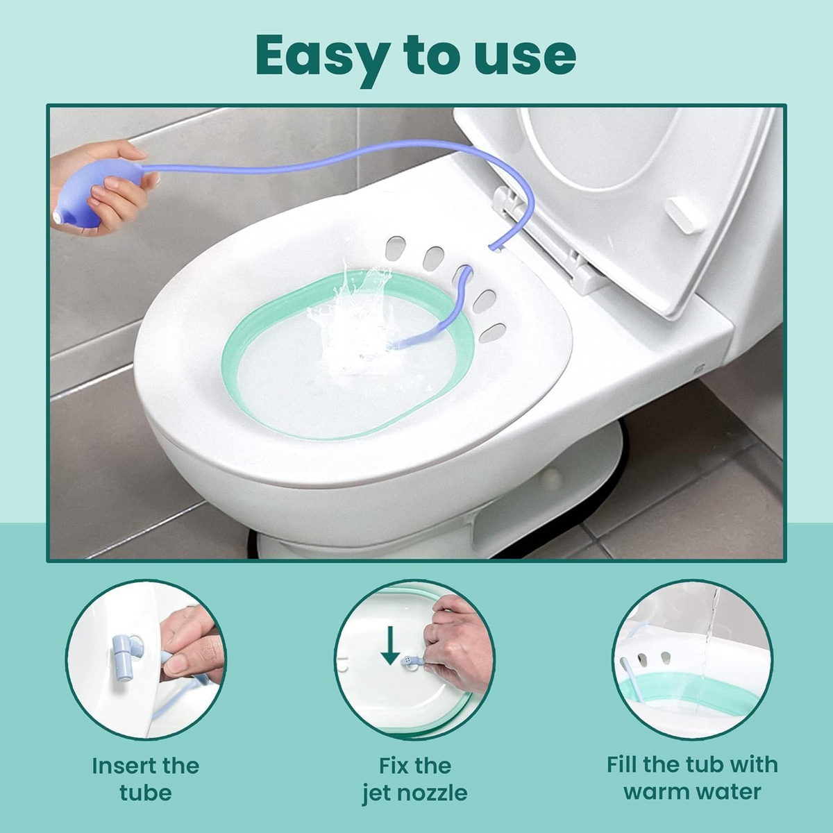 Foldable Postpartum Sitz Bath – Portable Toilet Seat Bidet Basin