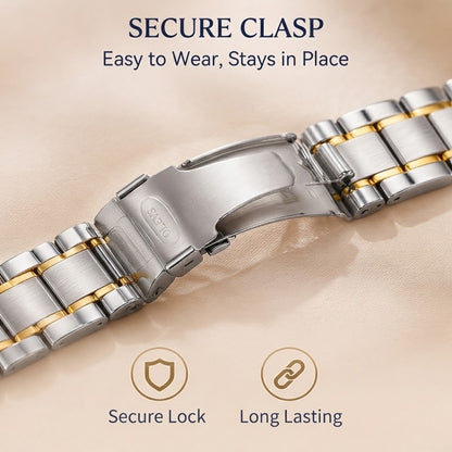 Women’s Luxury Quartz Waterproof Watch with Stainless Steel Strap