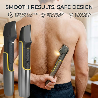 Men's USB Rechargeable Body Trimmer – Face, Body & Groin Grooming Shaver
