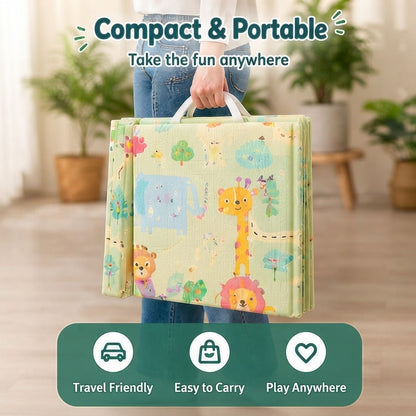 Kids Foldable Foam Play Mat – Educational Puzzle Crawling Mat