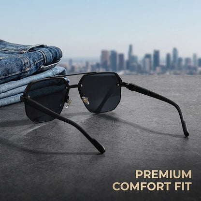 Men's Geometric Polygon Sunglasses Stylish Fashion Eyewear