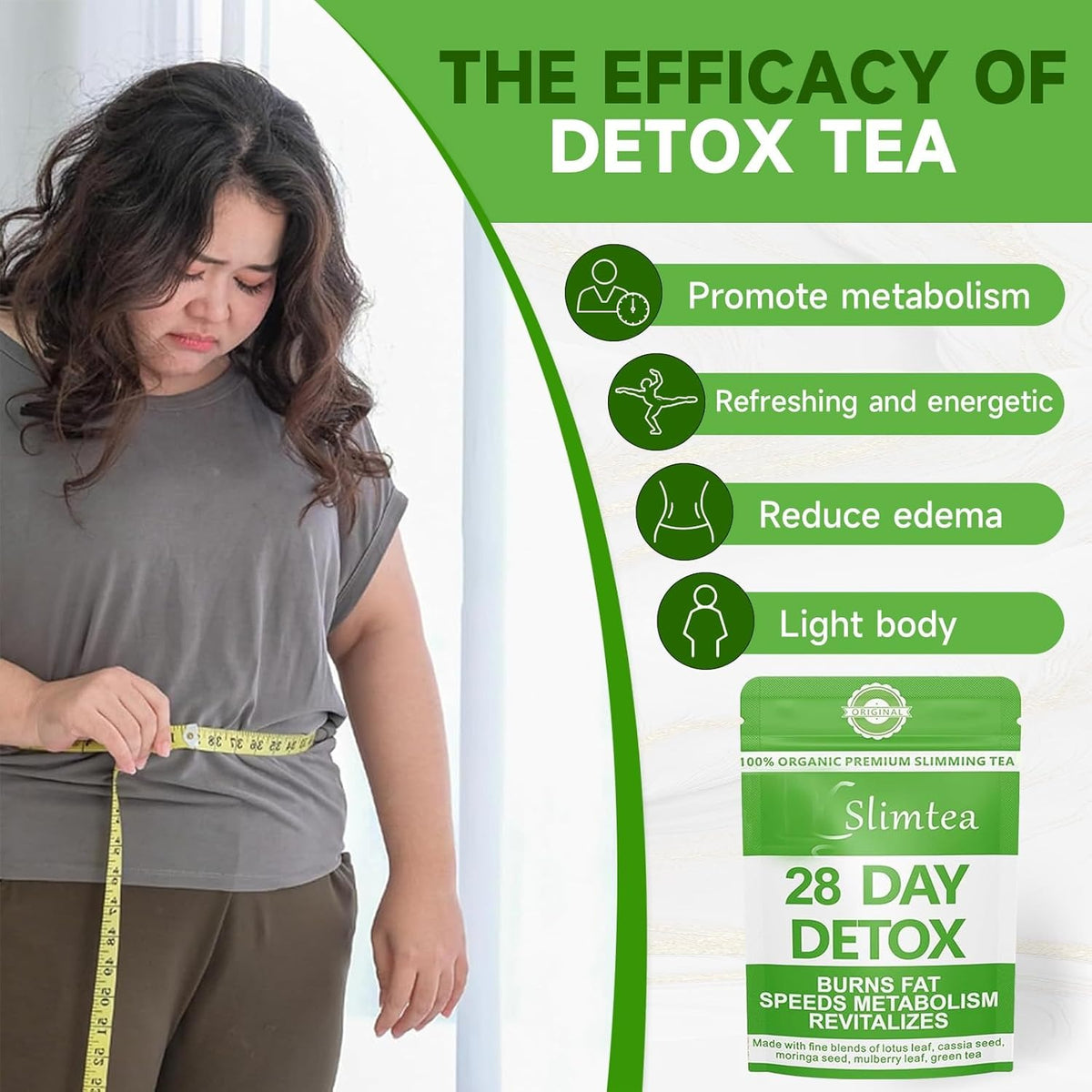 Natural Slimming Green Tea – Herbal Wellness Tea for Adults