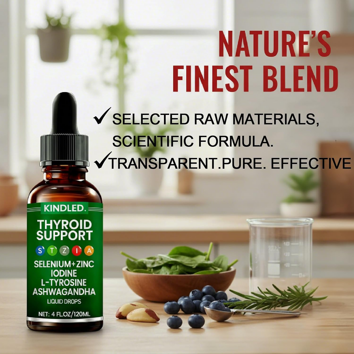 Artoalabs Ashwagandha Thyroid Support Liquid Drops – Herbal Plant Extract Supplement